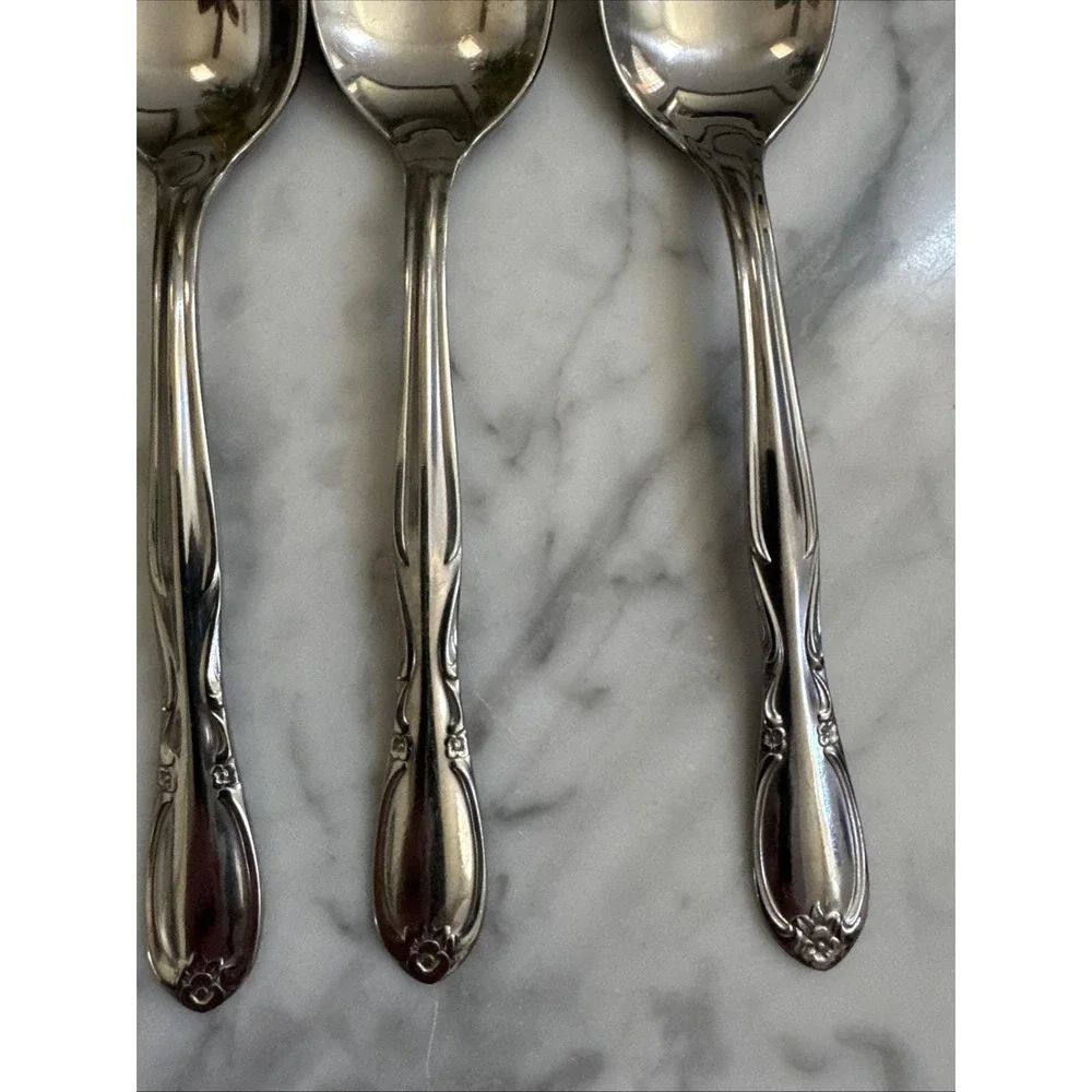 Superior Chapel Hill Stainless Steel USA Flatware 4 Teaspoons Vintage Excellent